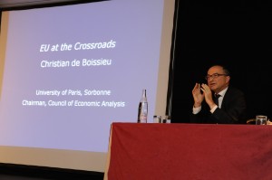 Christian de Boissieu speaking at the fourth annual CFA Institute European Investment Conference