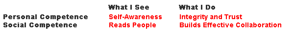 Four Quadrants of Emotional Intelligence Plus Ware Research