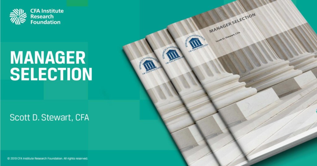 Ad for Manager Selection by Scott D. Stewart, CFA