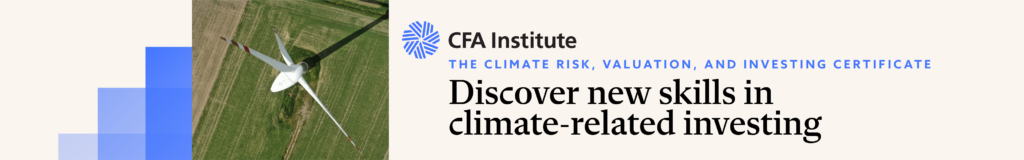CFA Institute Climate Certficate button